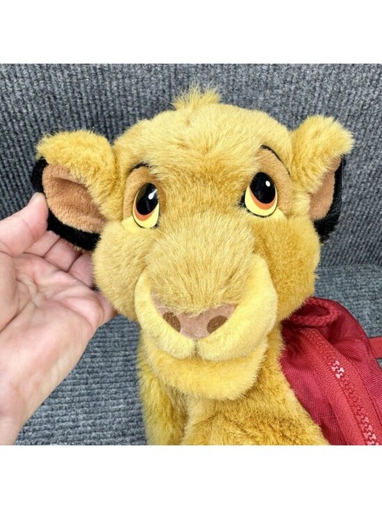 Vintage Disney Lion King Simba Character Plush Backpack 90s Comfort Hug Clean main image 9